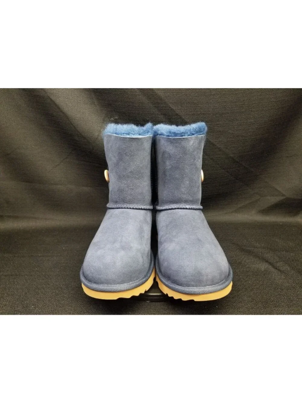 UGG Girls K Bailey Button II Water-Resistant Boots Navy Size 5 NEW IN BOX!